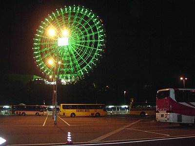 夜の観覧車　西ゲートバス駐車場より